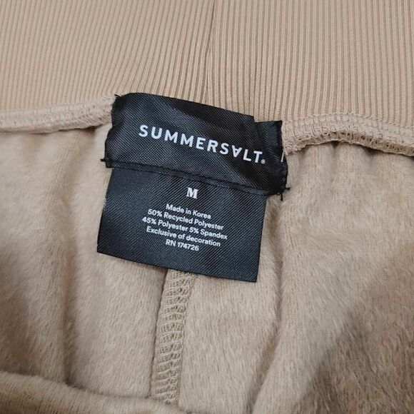 NEW Summersalt 2 PC The Plush Velour Relaxed Crew and Jogger in Fawn Size Medium - Picture 14 of 16